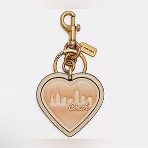 Coach X Jennifer Lopez Heart Bag Charm - Ivory/Pink